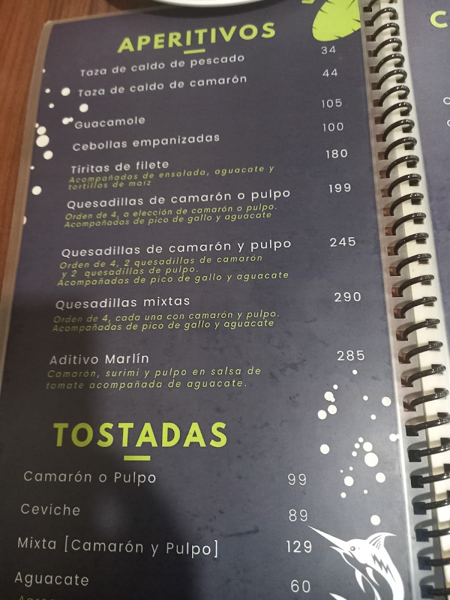 Pescados y Mariscos El Marlin Menu - Image 1